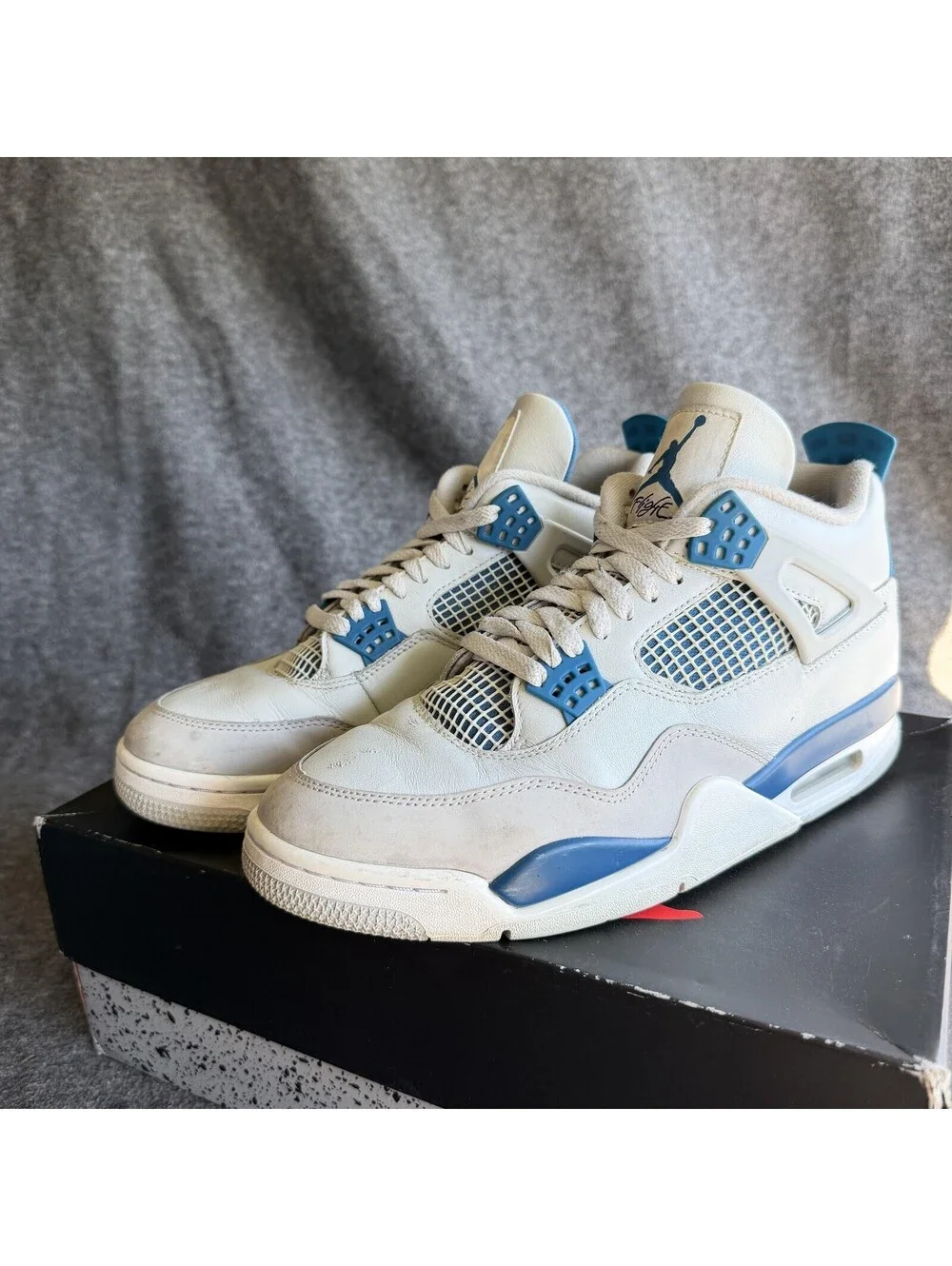 Jordan Air Jordan 4 Retro Shoes Mens Size 11 Military Blue Sneakers FV5029-141